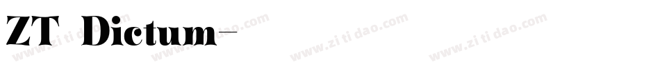 ZT  Dictum字体转换